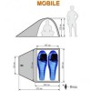 Палатка автоматическая (быстросборная) MOBILE двухместная плюс 