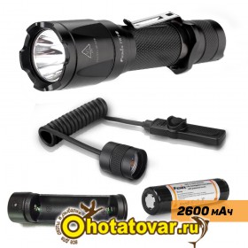 Набор: тактический фонарь Fenix TK16 + ARB-L2-2600 + ARE-X1+ AER-03