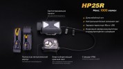 Налобный фонарь Fenix HP25R Cree XM-L2 U2